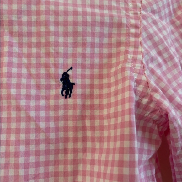 RALPH  LAUREN KIDS 
Gingham Cotton Poplin Shirt
PINK SIZE - Picture 4 of 5